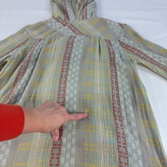 Vintage Woolrich Organic Cotton Embroidered Zip up hoodie pastel green medium - Picture 10 of 13